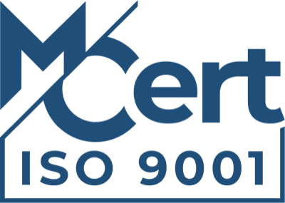 MCert ISO 9001 tanúsítvány logó